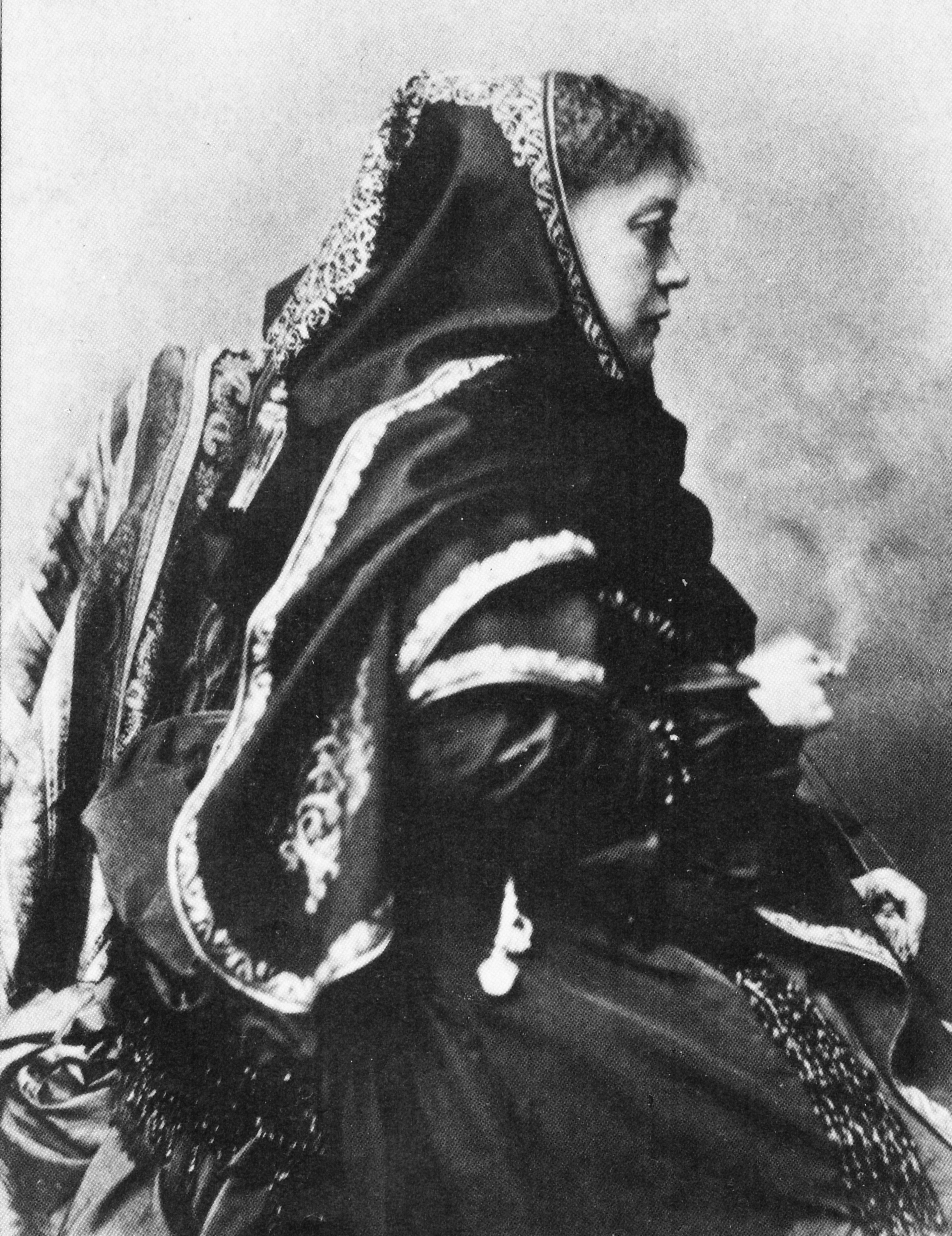 Helena Petrovna Blavatsky, portrait at the time of the Theosophical Society founding, 1875.