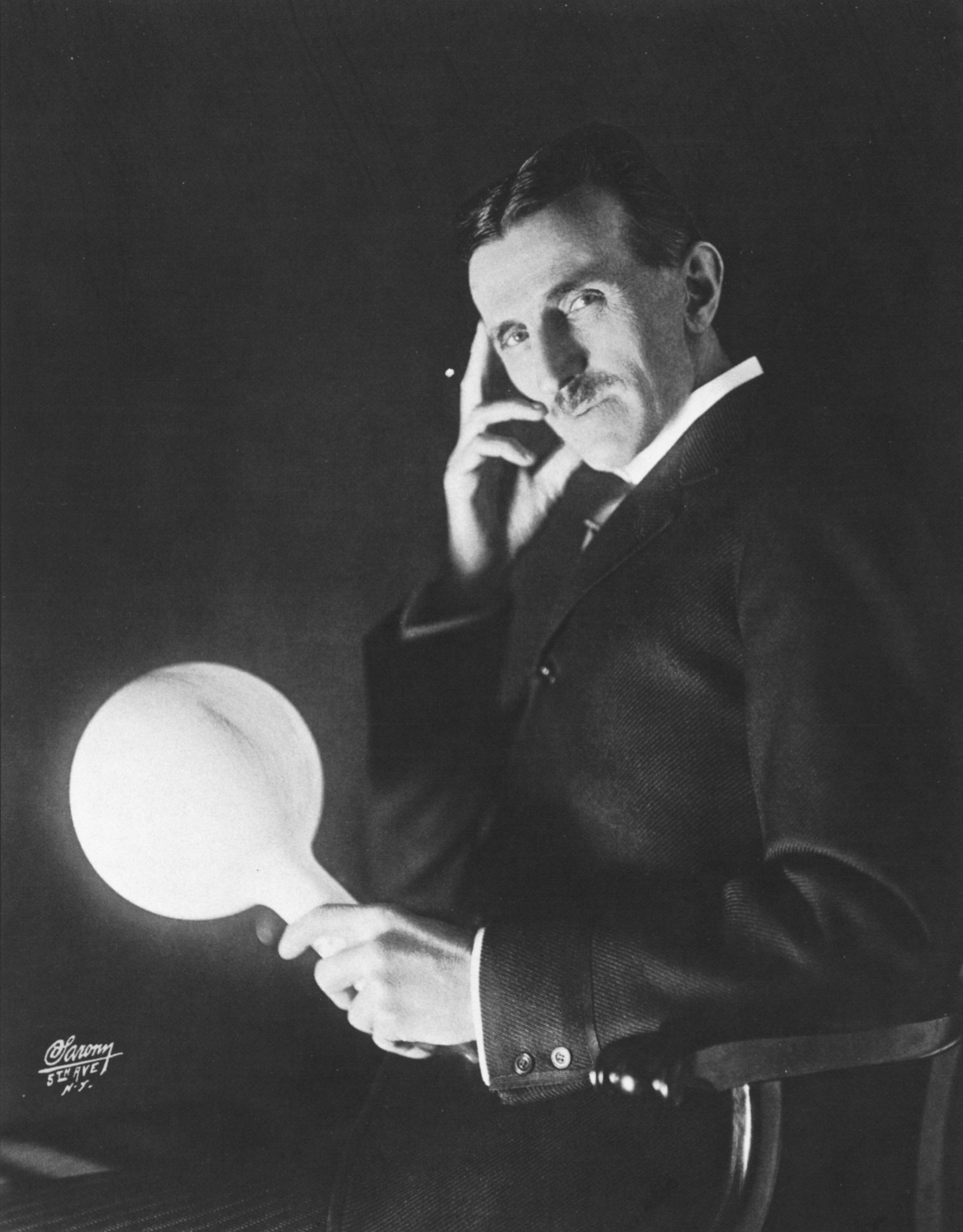 Nikola Tesla, photographed by Napoleon Sarony c. 1898.