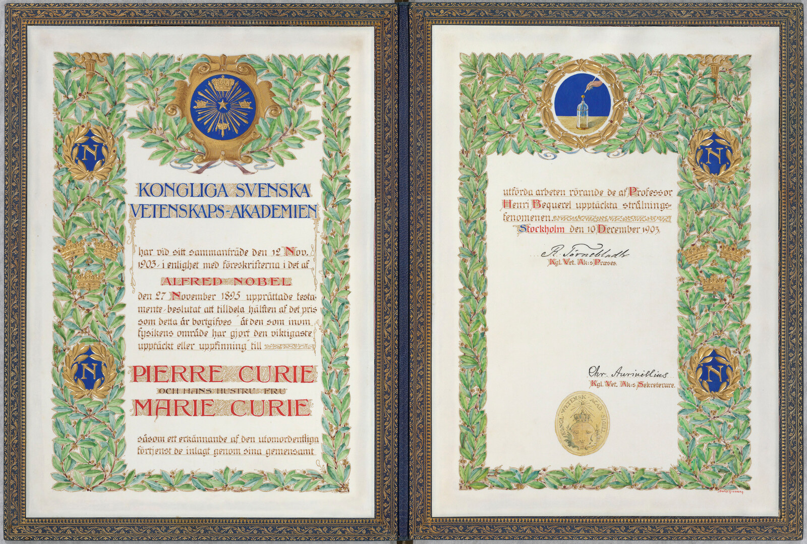 Pierre and Marie Curie, joint portrait at the time of the 1903 Nobel Prize award.