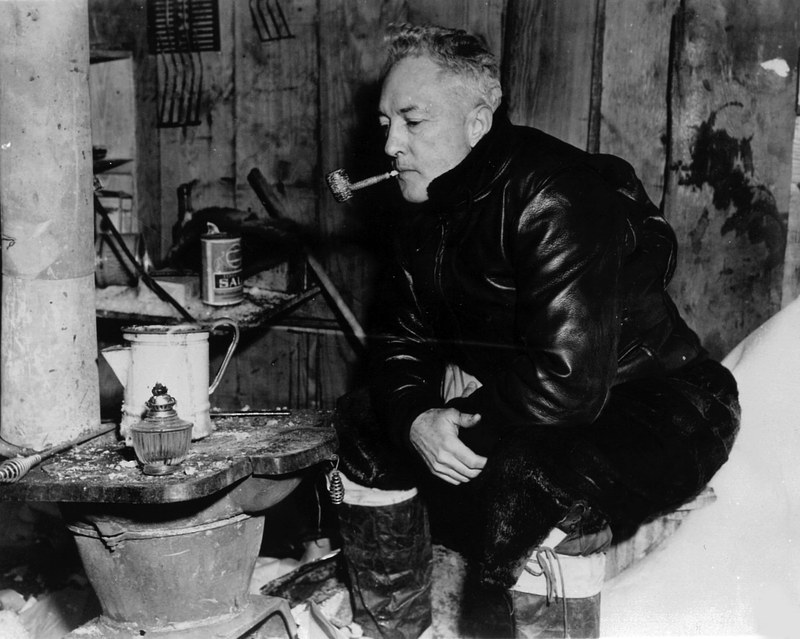 Rear Admiral Richard Byrd in Antarctica.
