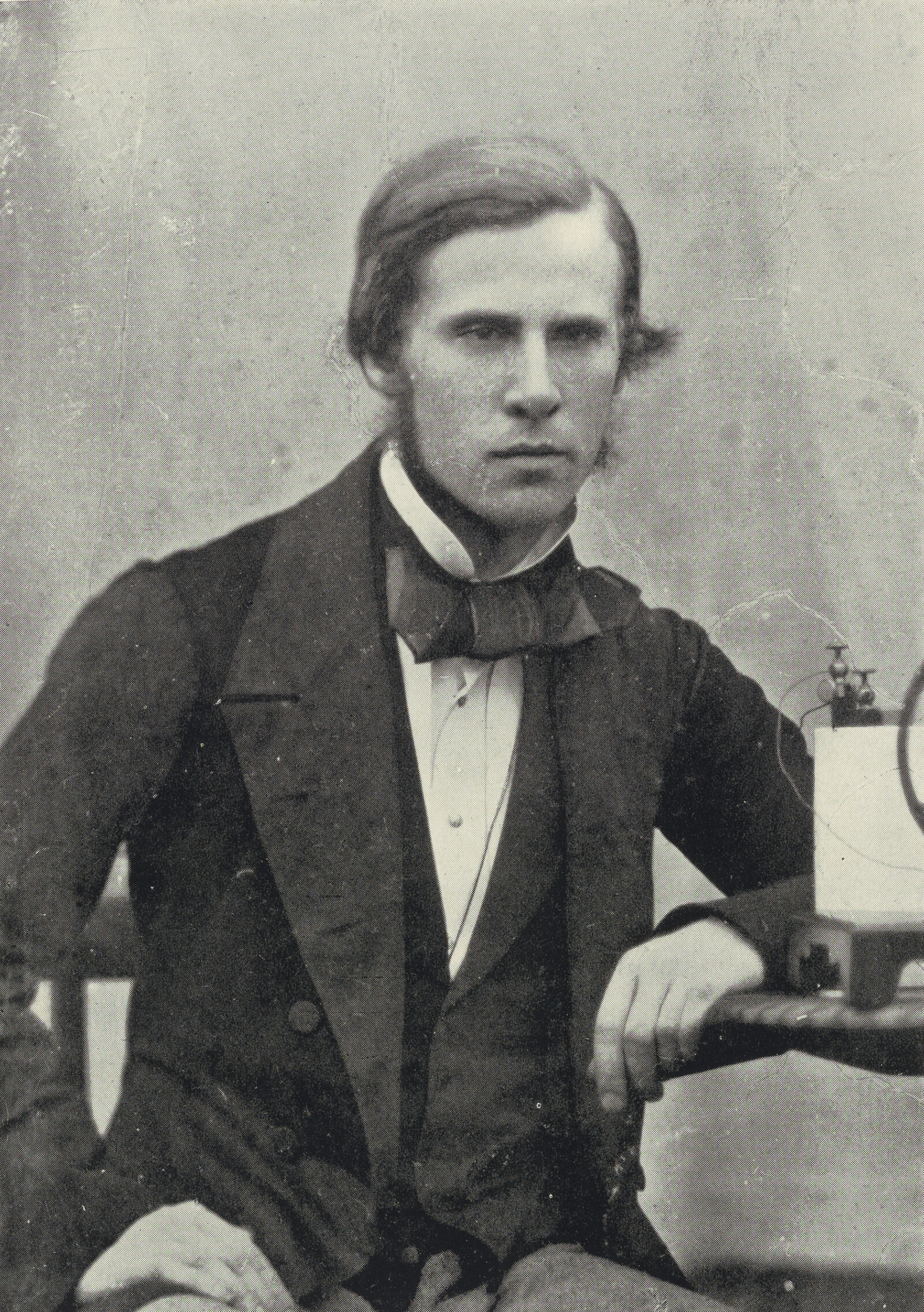 William Crookes as assistant to A. W. Hofmann, Royal College of Chemistry, early 1850s.