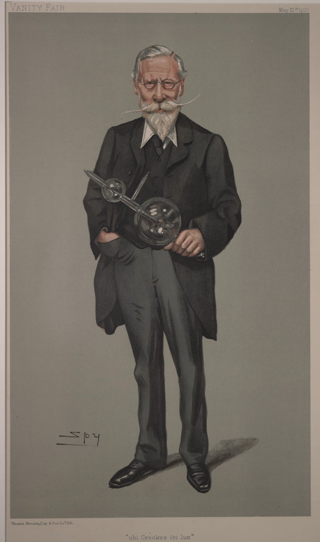 William Crookes, Vanity Fair caricature by Leslie Ward (Spy), 21 May 1903.