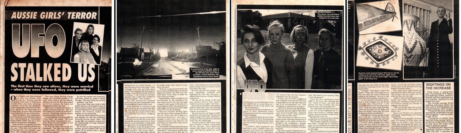 The Woman's Day feature on the four Melbourne women's 1994 UFO encounter.