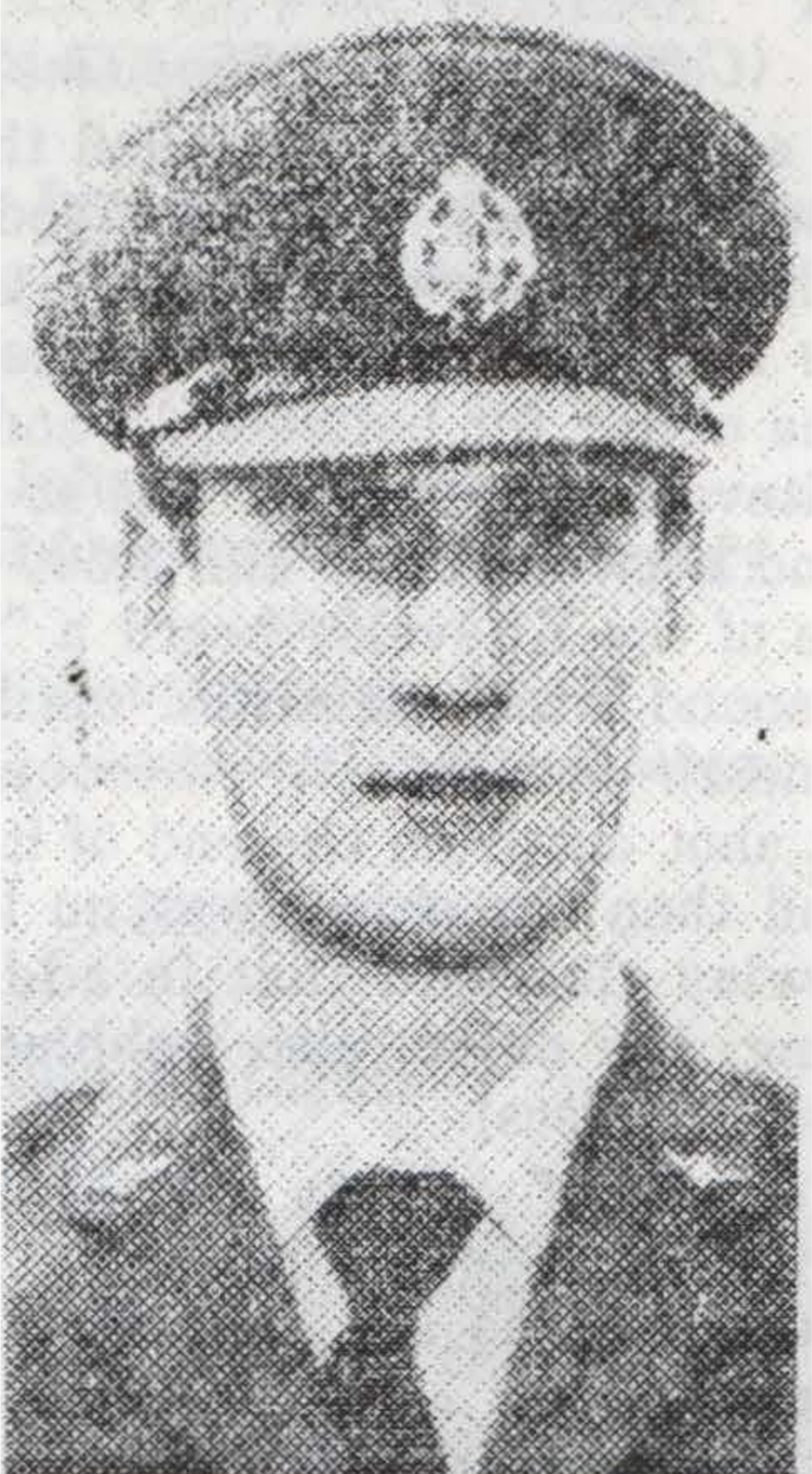 Frederick Valentich in pilot uniform and cap