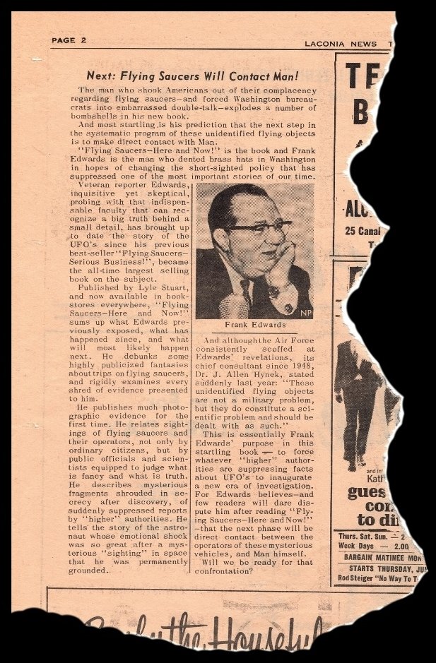 Flying Saucers Will Contact Man, c. 1967 · Laconia News
