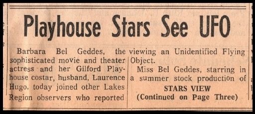 A Sighting from Mount Gunstock, 14 August 1974