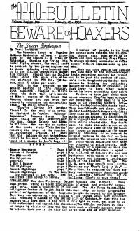 APRO Bulletin Vol. 1 No. 4, January 1953