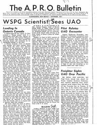 APRO Bulletin September 1957, the issue that disclosed the Itaipu Fortress sentry-burn case and marked the Brazilian editorial pivot the article documents.