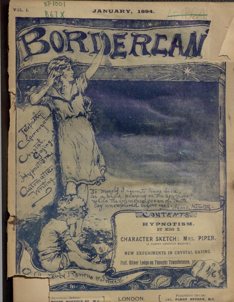 Journal of Borderland Research, issue 1, the BSRA continuation publication carrying Meade Layne's ether-ship cosmology forward from the 1945 to 1956 period the article documents.