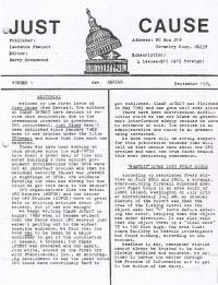 Just Cause No. 1, September 1984