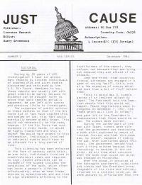 Just Cause No. 2, December 1984