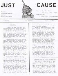 Just Cause No. 5, September 1985