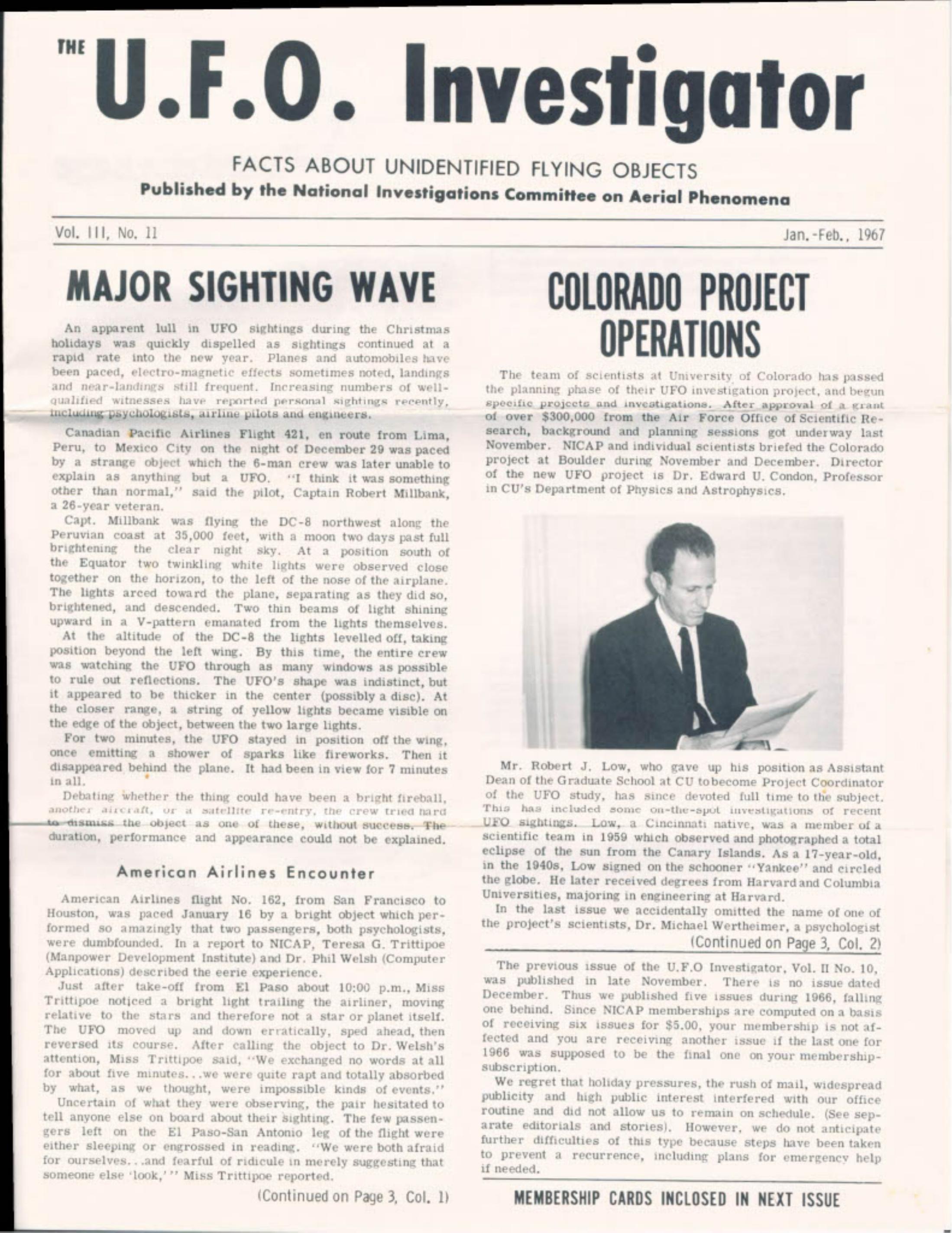 NICAP UFO Investigator cover