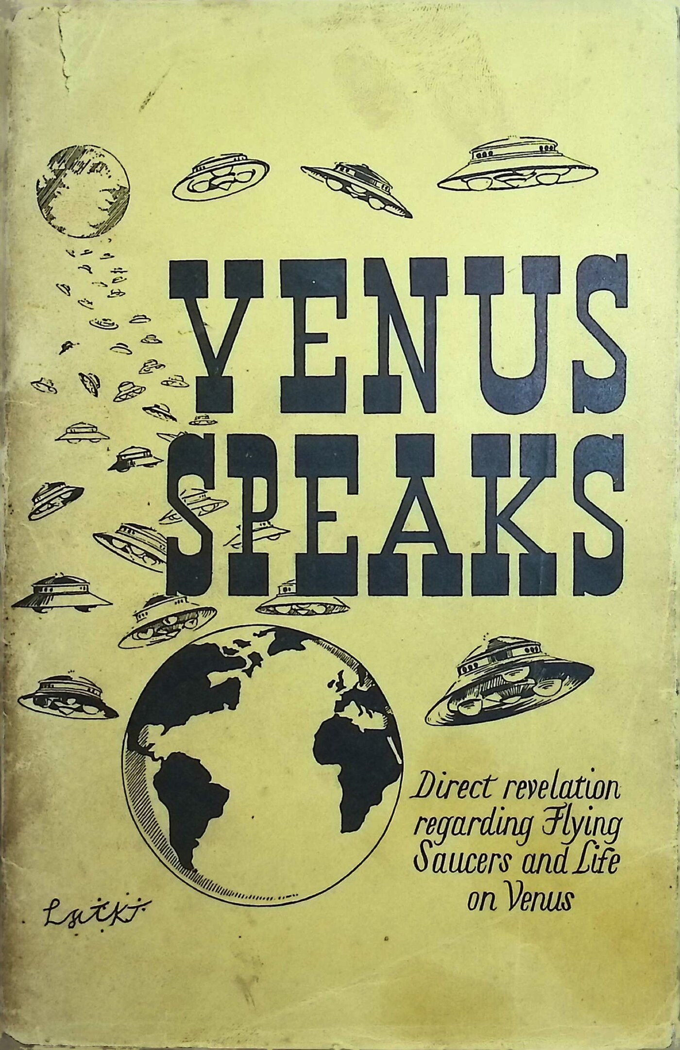 Venus Speaks, 1954 Regency Press first edition, front cover scan.