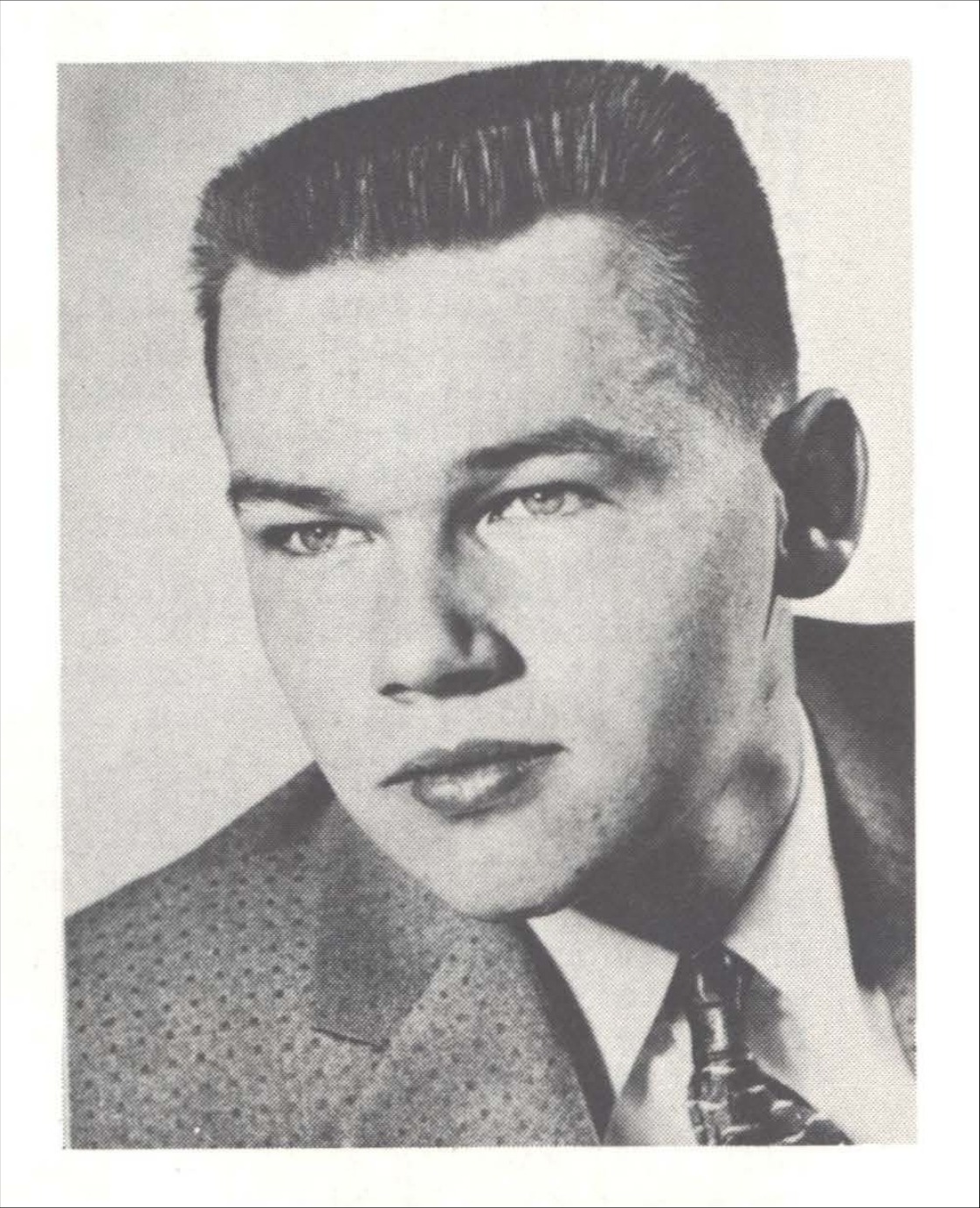 Max B. Miller, editor of Saucers and founder of Flying Saucers International, from the back cover of Volume 5 Number 1, March 1957