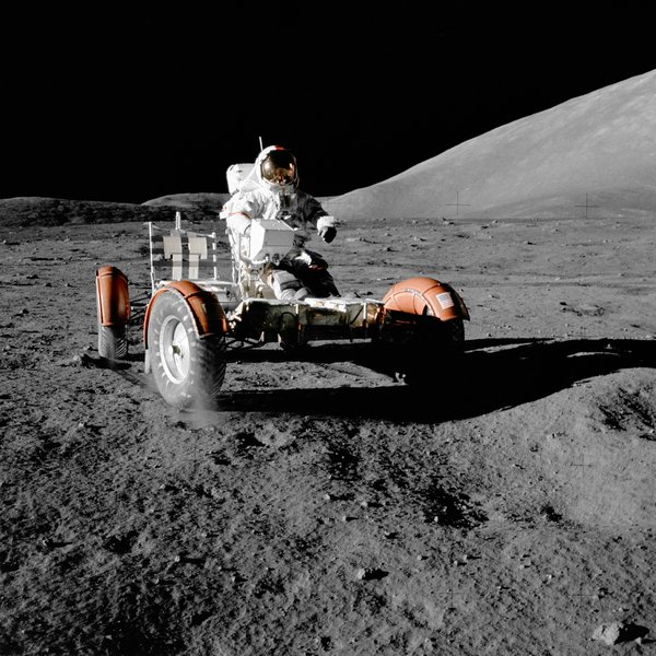 Apollo 17 Lunar Roving Vehicle on the Moon, December 1972.