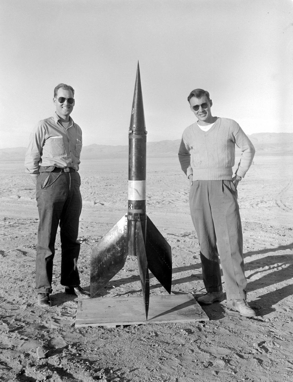 Thunderbird rocket test at Inyokern, California, conducted by JPL.